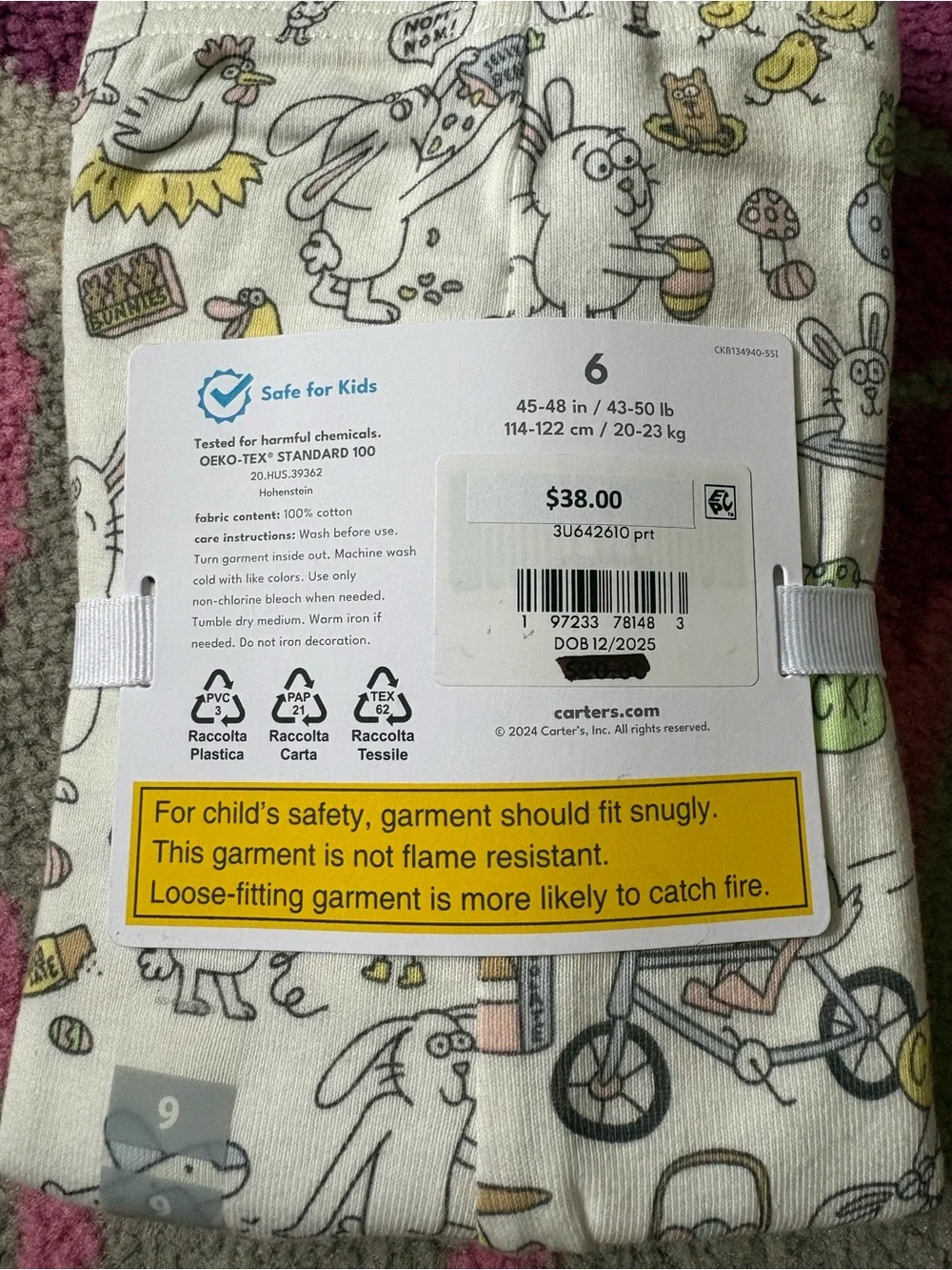 Carters Spring Easter Bunny Animal Pajama Set